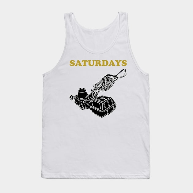 Saturdays Lawnmower Tank Top by Killer Rabbit Designs